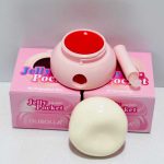 برق لب ژله‌ای اولیبولا کد 03 با رنگ آلبالویی شیشه‌ای و محفظه قلم براش